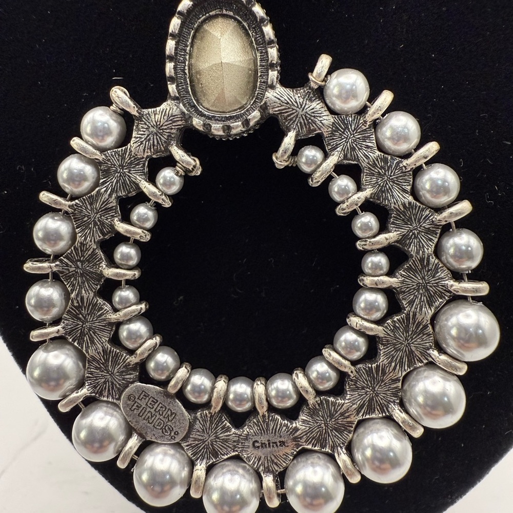 Chic Silver And Turquoise Statement Necklace - image 5